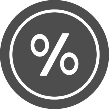 Moda Biçiminde Yüzdelik Simgesi İzole Arkaplan