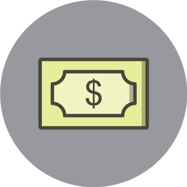 Dolar işareti vektör simgesi