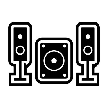  Müzik Sistemi Simgesi Moda Biçimli Ayrı Arkaplan