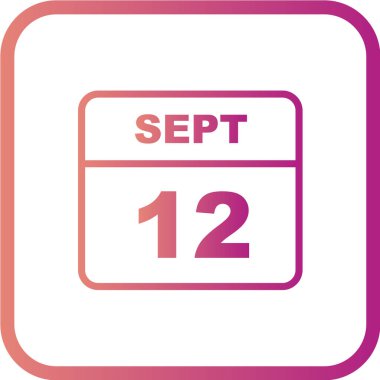 Bir takvim simgesinin vektör illüstrasyonu