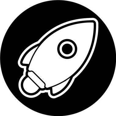 Bir roket simgesinin vektör çizimi