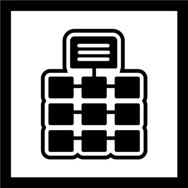 Belgenin modern siyah simgesinin vektör illüstrasyonu