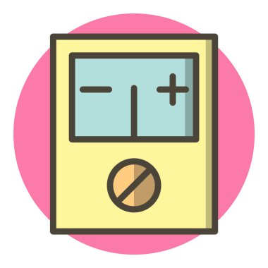 Moda Biçiminde Voltmetre Simgesi İzole Arkaplan      