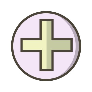 Modern b 'nin vektör illüstrasyonu tıbbi simgeden yoksun