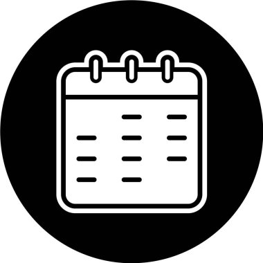 Takvim simgesi vektör illüstrasyonu