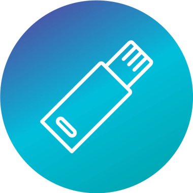 USB simgesi simgesi. vektör illüstrasyonu