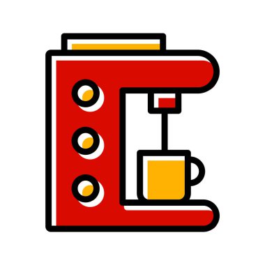 Kahve Üreticisi Simgesi Moda Tarzı Ayrı Arka Gruplandırılmış