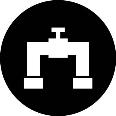 Tıbbın modern siyah simgesinin vektör çizimi