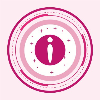 İşaretli pembe düğmenin vektör illüstrasyonu