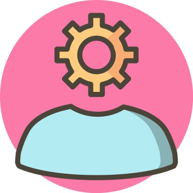 Moda Biçimli İdari Simge İzole Arkaplan     