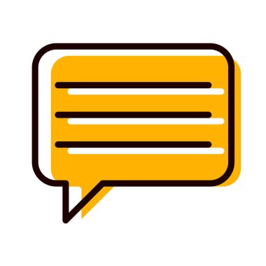 konuşma balonu simgesi, vektör illüstrasyonu