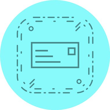 Bir çizgi simgesinin vektör illüstrasyonu