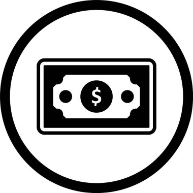 Banka notu Simgesi Moda Biçiminde İzole Arkaplan   