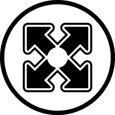 Moda Biçiminde Tam Ekran Simgesi İzole Arkaplan