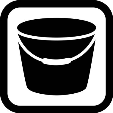 Kova Simgesi Moda Biçiminde İzole Arkaplan      