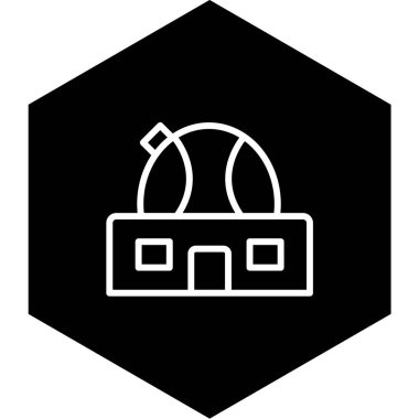 Gözlemevi Simgesi Moda Biçiminde İzole Arkaplan