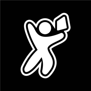 insan silueti simgesi vektör illüstrasyonu