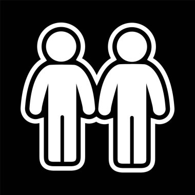 Ortaklık Simgesi Moda Biçiminde İzole Arkaplan 