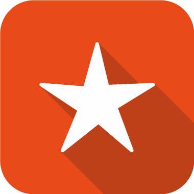 Basit yıldız simgesi, vektör illüstrasyonu