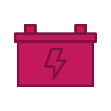 Moda Biçimli Batarya Simgesi İzole Arkaplan      