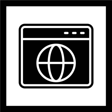 tarayıcı pencere simgesi, vektör illüstrasyonu