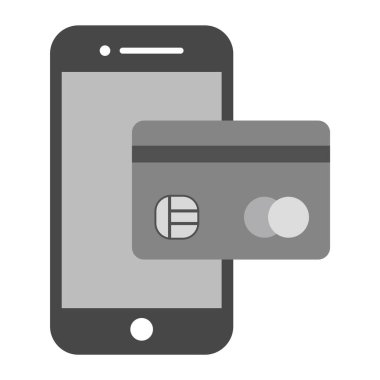 Moda tarzı izole edilmiş arka planda mobil bankacılık simgesi    