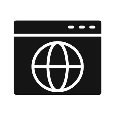 tarayıcı pencere simgesi, vektör illüstrasyonu