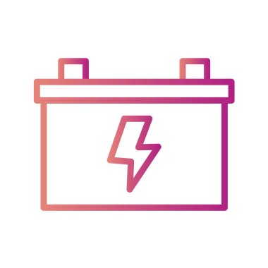 Pil simgesi düz renk şeklinde. vektör illüstrasyonu