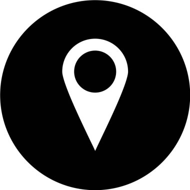 Harita işaretleyici simgesi, vektör illüstrasyonu