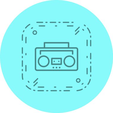  Ses Teybi Simgesi Moda Biçimli Ayrı Arka Gruplandırılmış