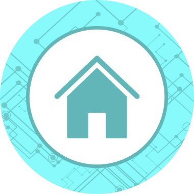 Moda Biçimli Ev Simgesi İzole Arkaplan