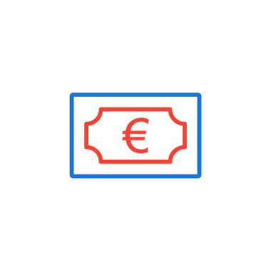 Trendi Biçimli Euro Simgesi İzole Arkaplan      