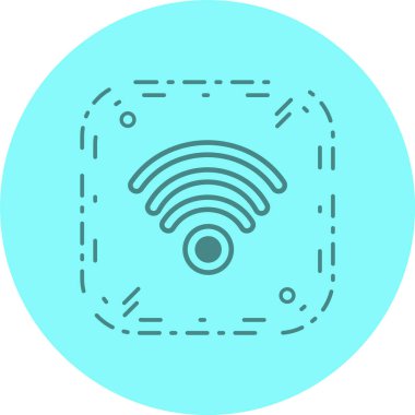 Moda biçimi izole edilmiş arkaplanda wifi simgesi