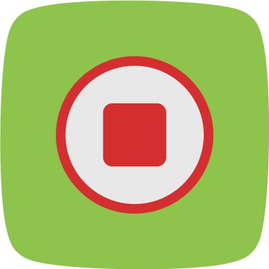 Kırmızı kareli bir düğmenin vektör illüstrasyonu