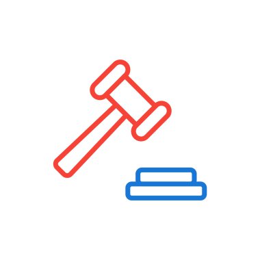 Açık Artırma Simgesi Moda Biçiminde İzole Arkaplan    