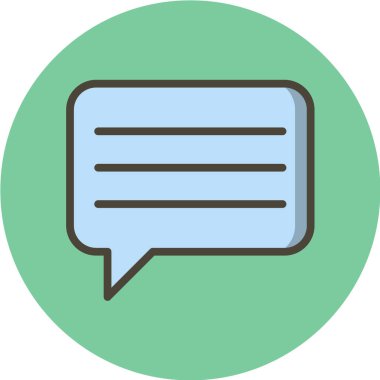 konuşma balonu simgesi, vektör illüstrasyonu