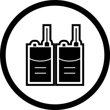 Moda Biçimli İzole Arkaplanda Telsiz Talkie Simgesi