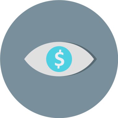 Göz Düz Vektör Simgesi