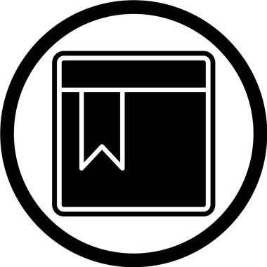 Bir kitap simgesinin vektör illüstrasyonu