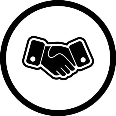 Moda biçimi izole edilmiş arkaplanda el sıkışma simgesi