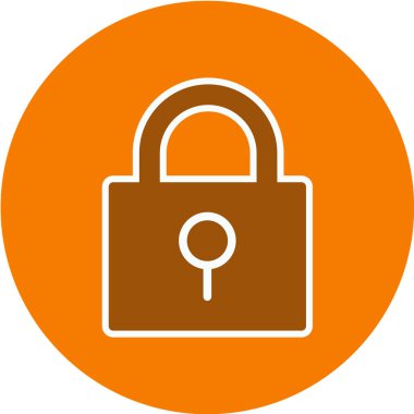 asma kilit ikon vektör çizimi