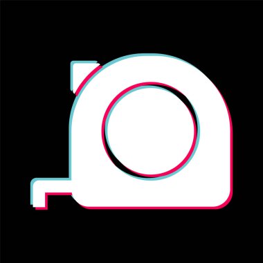 Teyp Simgesi Moda Biçimli İzole Arkaplan Ölçümü      