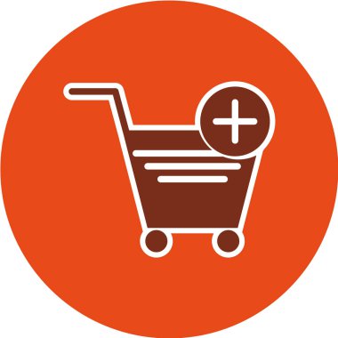 Alışveriş arabası simgesi, vektör illüstrasyonu