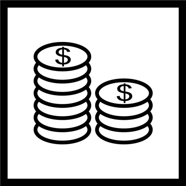 Geld Pictogram Vector Illustratie — Stockvector