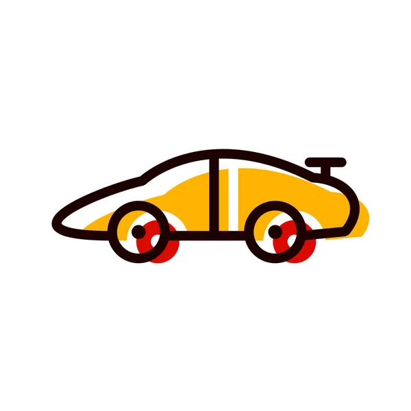 Een Auto Icoon Cartoon Illustratie Van Vector Logo Voor Web — Stockvector