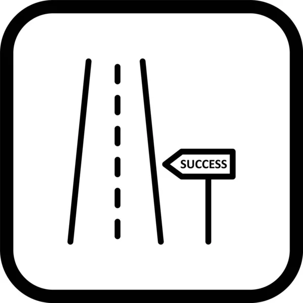 Road Success Icon Trendy Style Isolated Background — Stock Vector