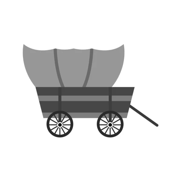 Carriage Icon Black Style Isolated White Background Цирковая Векторная Иллюстрация — стоковый вектор