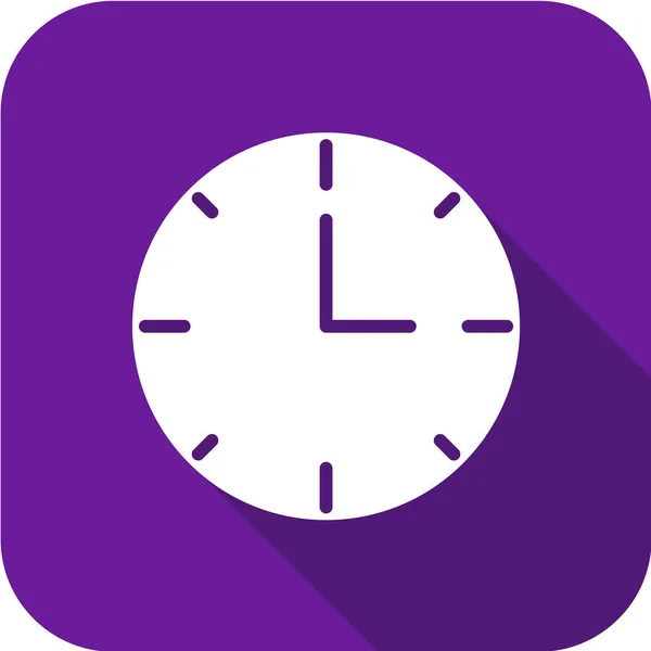 Icono Del Reloj Estilo Plano Aislado Sobre Fondo Blanco — Vector de stock