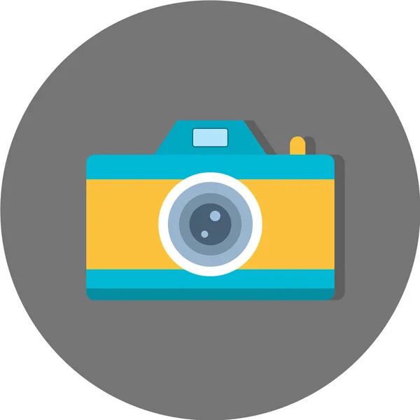 Icono Cámara Fotográfica Ilustración Vectorial — Vector de stock