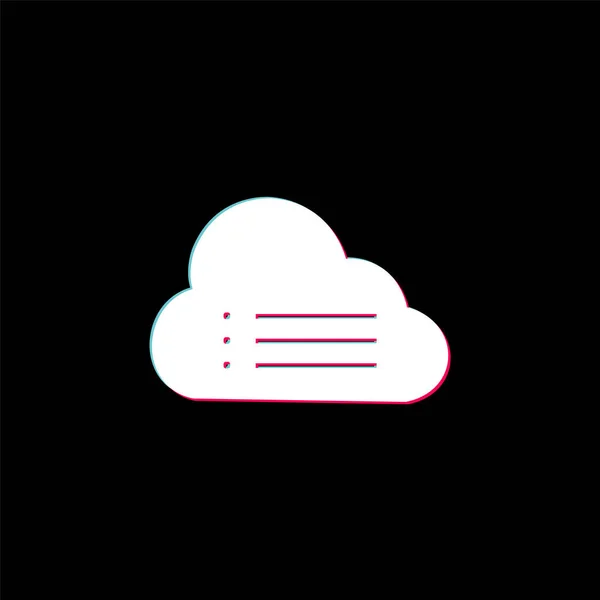 Cloud Data Icon Trendy Stijl Geïsoleerde Achtergrond — Stockvector